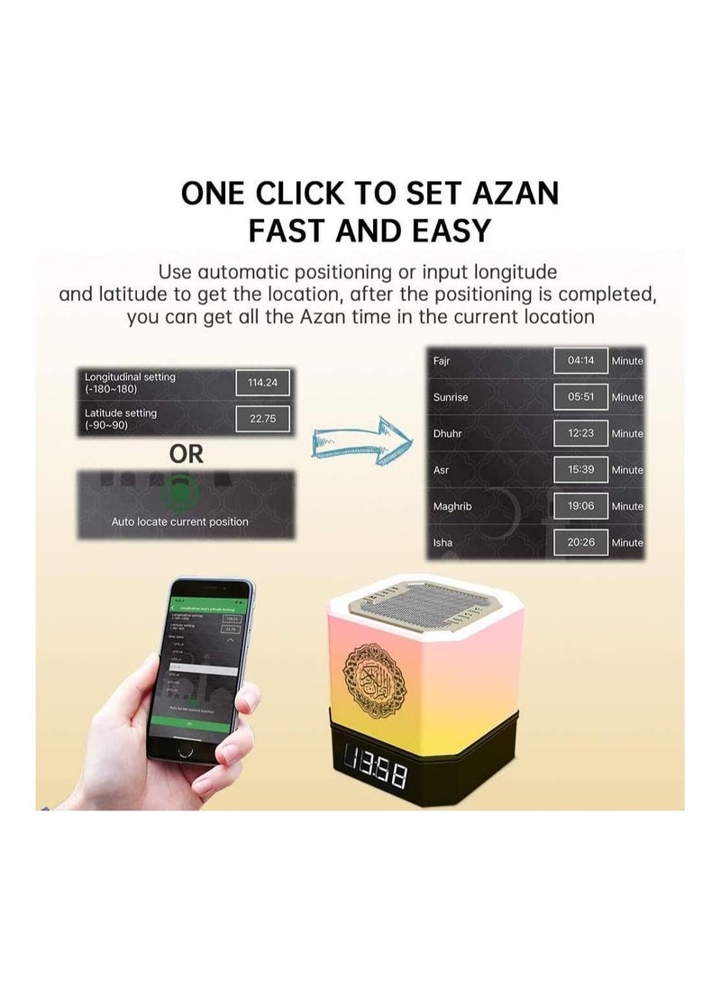Generic - Touch Lamp Bluetooth Quran Speaker AZAN MP3 Player sound box  with APP Control full Recitations of famous Imams and Quran translation in Many Languages - Image 1