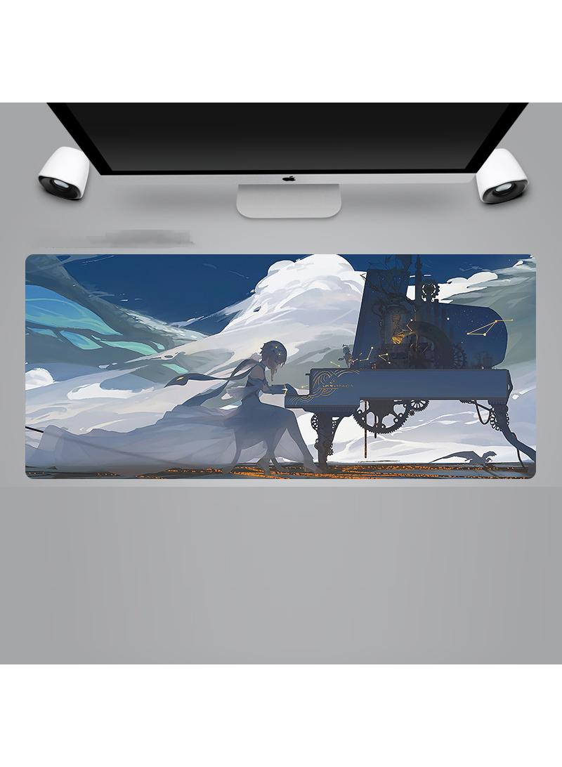Loquat Genshin Anime Gaming Mouse Pad Extended Large Mat Desk Pad Stitched Edges Mousepad Long Mouse Pad And Non-Slip Rubber Base Mice Pad 900X400X4mm  - Image 1