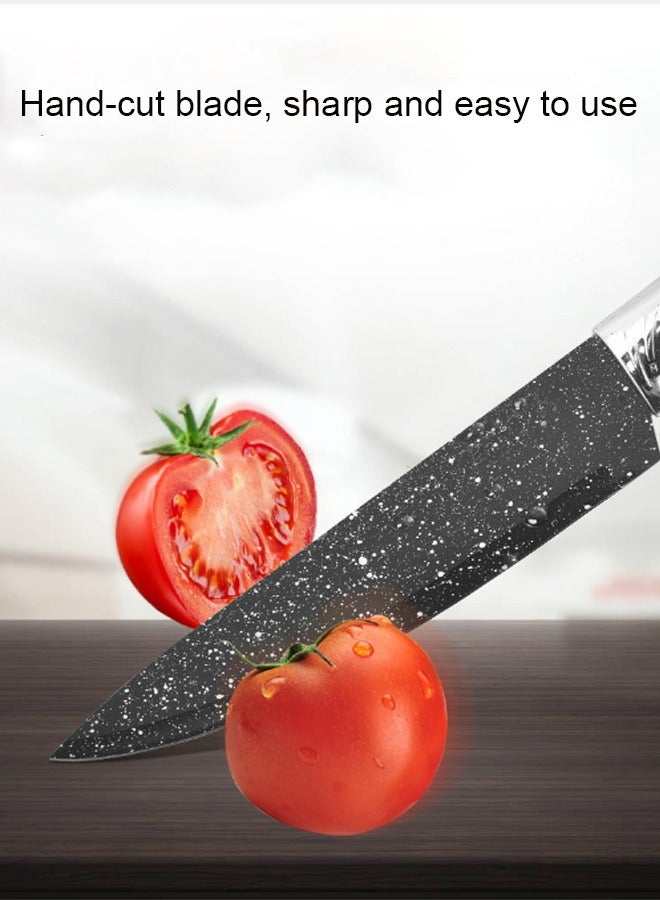 Bukela 6 Professional Kitchen Knife with Stainless Steel Blades and Marble Non-Stick Coating, Easy Grip Handle for Home and Restaurant Use  - Image 4