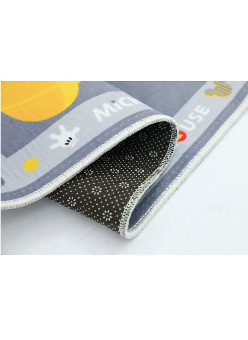 Disney - Mickey Mouse Grey Crystal Velvet Floor Mat (50*80cm) - Image 1