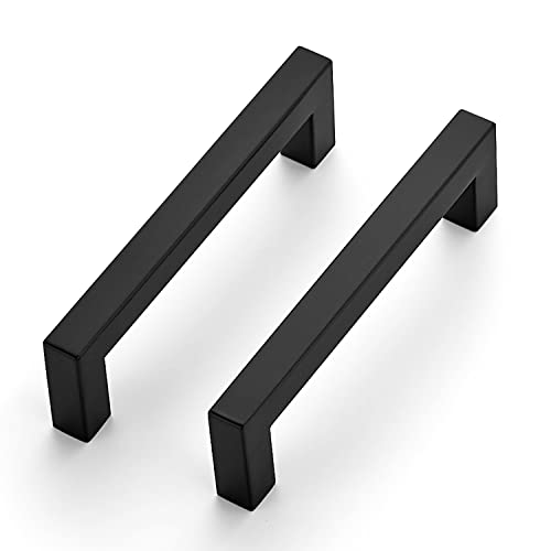 Ravinte 14 Pack 412 Inch Kitchen Square Cabinet Handles Matte Black Pulls Black Drawer Pulls Kitchen Cabinet Hardware Handles - Image 1