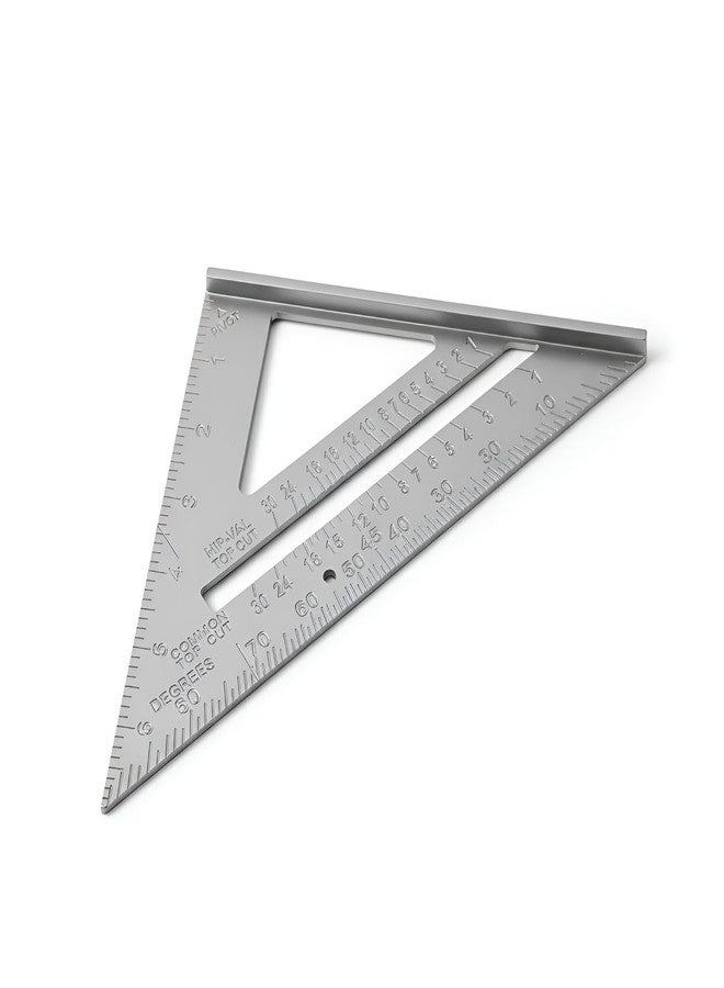 Oblivion Double Side Scale Aluminium Alloy Metric Inch Triangle Ruler Measurement Hand Tools, Speed Square, Square Layout Tool (7 inch speed square) - Image 1