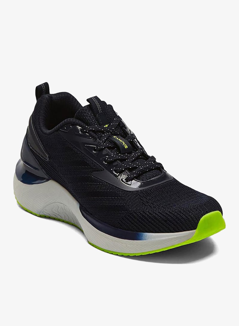 CAMPUS Men's Navy Low-Top Sneakers Shoes with Green Accent - Modern Design for All-Day Comfort - Image 3