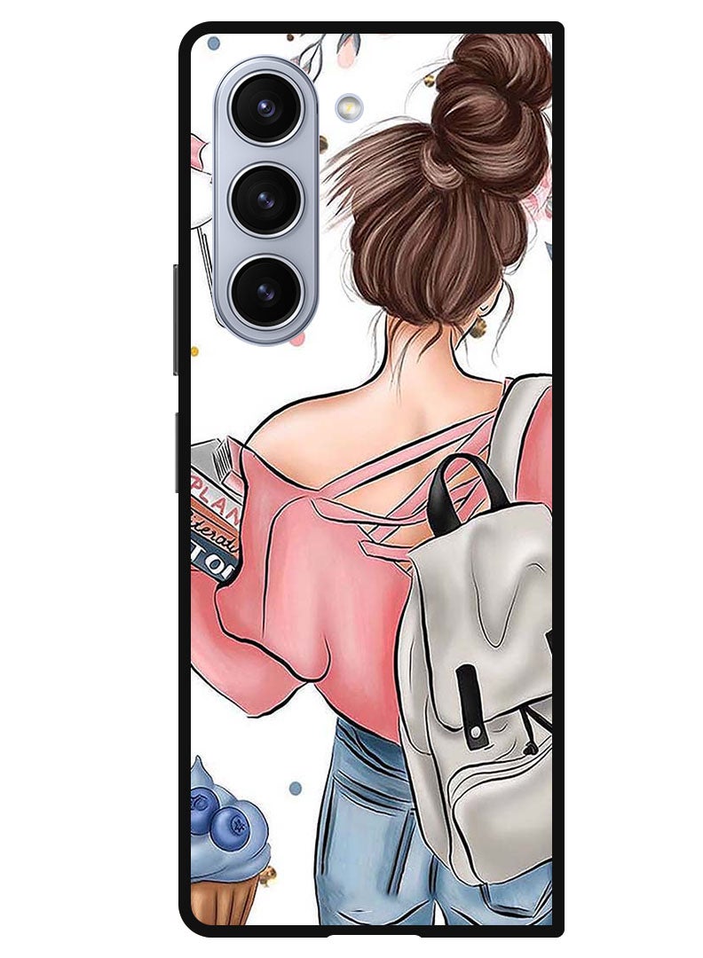 Theodor Protective Case Anti Scratch Shock Proof Bumper Cover For Samsung Galaxy Z Fold 5 School Girl - Image 1