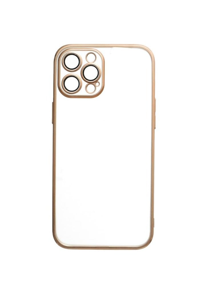 Plastic Back Cover For Apple iPhone 12 Pro Max, Clear Gold Cfs.h-10-305 - Image 1