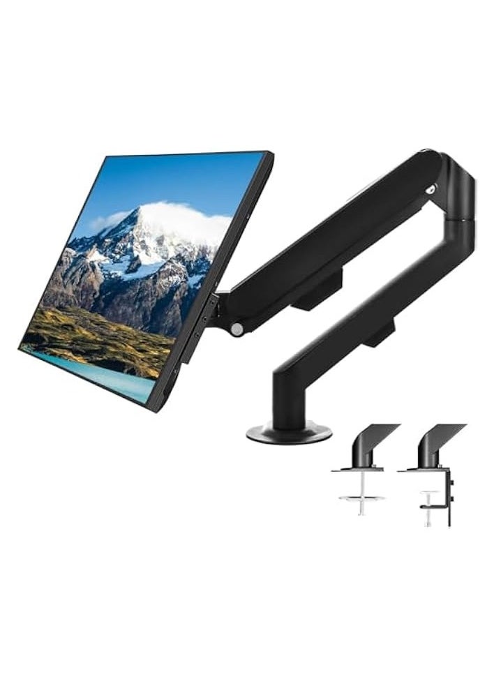 erorex Monitor Desk Mount Single Arm Stand, Full Motion Monitor Arm ستاند شاشه قيمنق with Gas Spring for 17 to 30 Inch LCD LED Computer Monitor(Holds up to 2-9kG)  - Image 1