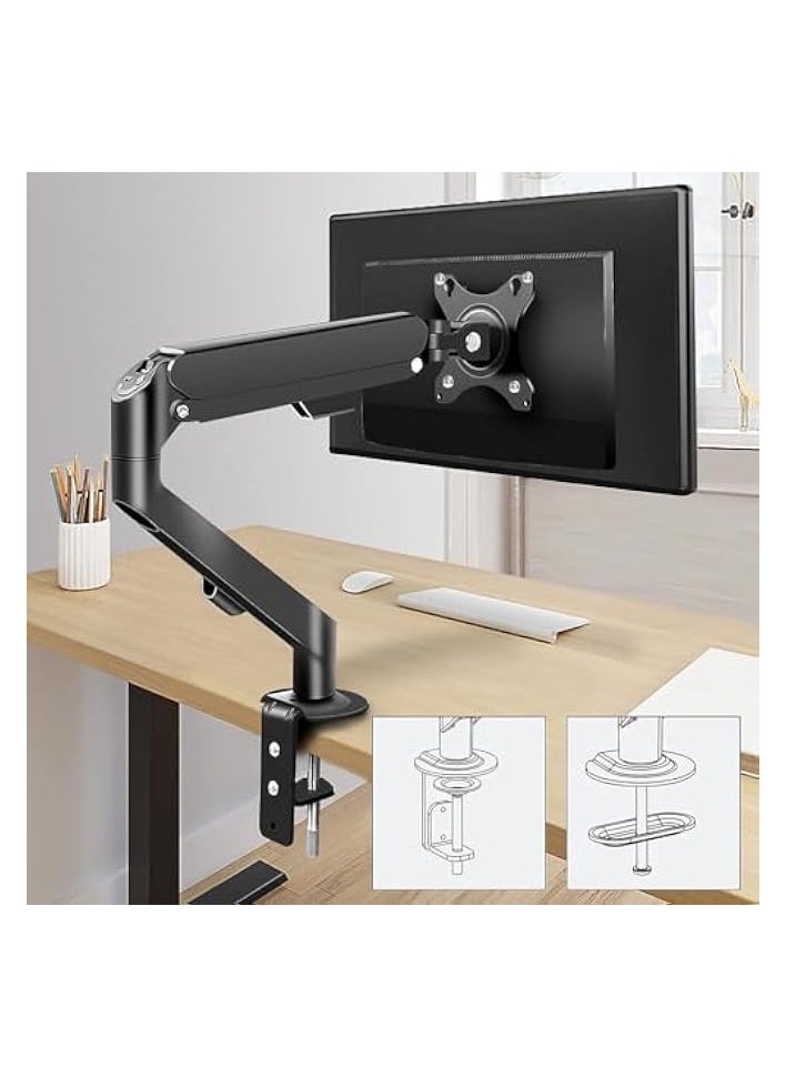 erorex Monitor Desk Mount Single Arm Stand, Full Motion Monitor Arm ستاند شاشه قيمنق with Gas Spring for 17 to 30 Inch LCD LED Computer Monitor(Holds up to 2-9kG)  - Image 4