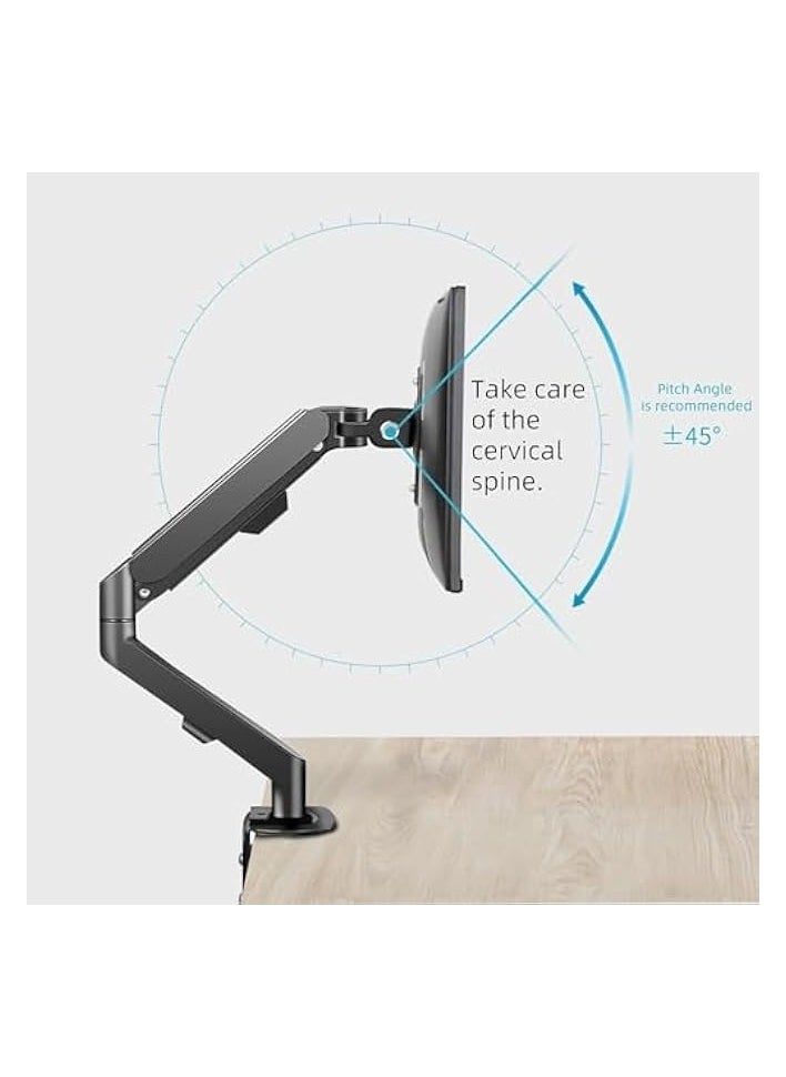 erorex - Monitor Desk Mount Single Arm Stand, Full Motion Monitor Arm ستاند شاشه قيمنق with Gas Spring for 17 to 30 Inch LCD LED Computer Monitor(Holds up to 2-9kG) - Image 1