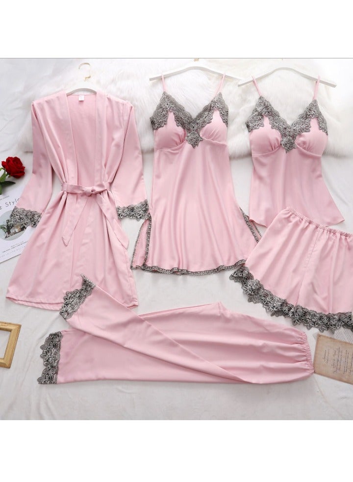 Five-Piece Suspender Pajamas Set that Can Be Worn In All Seasons