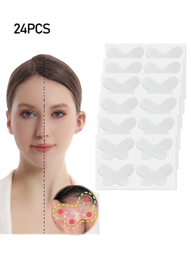 24 Pcs Auricle Valgus Correction Patch, Instant Correction for Prominent Ears, Butterfly shaped ear correction sticker, Invisible Support Ear Sticker, Protruding Solution Men Women and Baby - Image 1