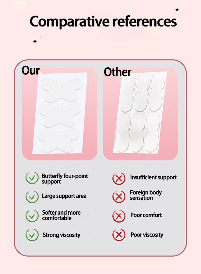 24 Pcs Auricle Valgus Correction Patch, Instant Correction for Prominent Ears, Butterfly shaped ear correction sticker, Invisible Support Ear Sticker, Protruding Solution Men Women and Baby - Image 2
