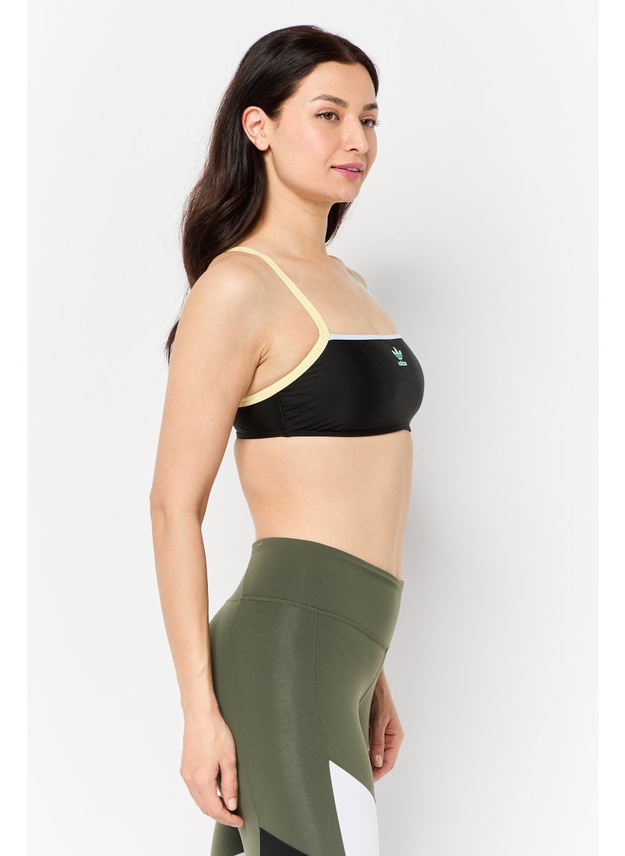 adidas Originals Women Brand Logo Padded Bikini Top,  Black  - Image 3
