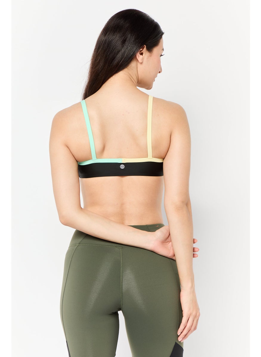 adidas Originals Women Brand Logo Padded Bikini Top,  Black  - Image 4