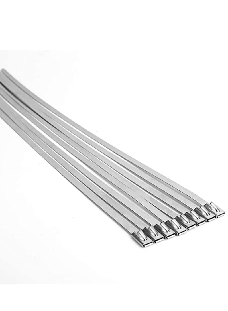 Loquat 304 Stainless Steel, Strong and Durable Metal Cable Zip Ties, Multi-purpose Heavy Duty Self-locking Cable Tie - Image 3