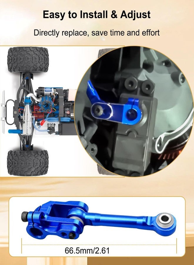 TIKSCIENCE Fixed Link Steering Aluminum with 25t Servo Arm Fit for 1/7 Traxxas UDR Futaba Savox Traxxas, Upgrade Part 25T Servo Horn and Steering Link Tie Rod - Image 5