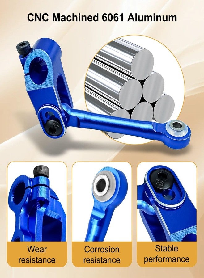 TIKSCIENCE Fixed Link Steering Aluminum with 25t Servo Arm Fit for 1/7 Traxxas UDR Futaba Savox Traxxas, Upgrade Part 25T Servo Horn and Steering Link Tie Rod - Image 3