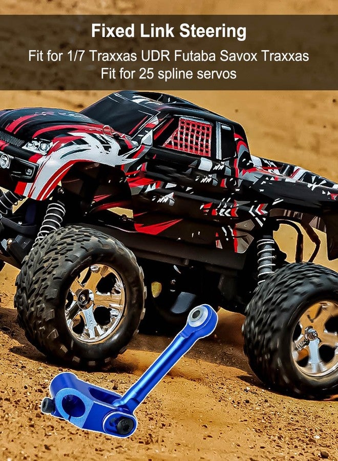 TIKSCIENCE Fixed Link Steering Aluminum with 25t Servo Arm Fit for 1/7 Traxxas UDR Futaba Savox Traxxas, Upgrade Part 25T Servo Horn and Steering Link Tie Rod - Image 4