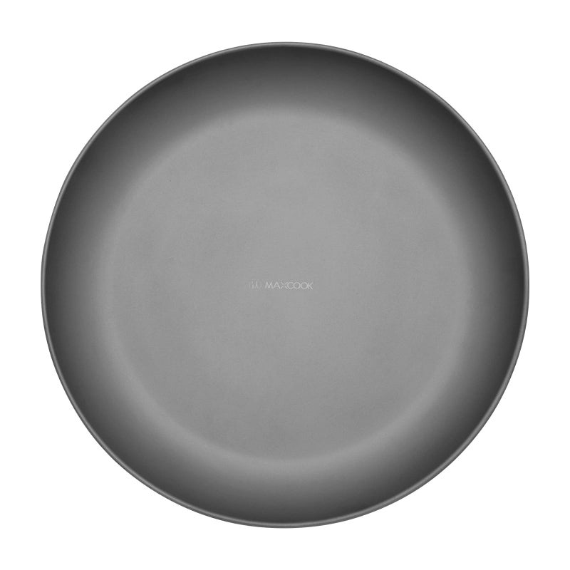 MAXCOOK Pure Titanium Camping Plate 866 Inch Ultralight Durable Dish Plate Cookware Outdoor Large Titanium Backpacking plate for Camping Hiking Kitchen 22 cm
