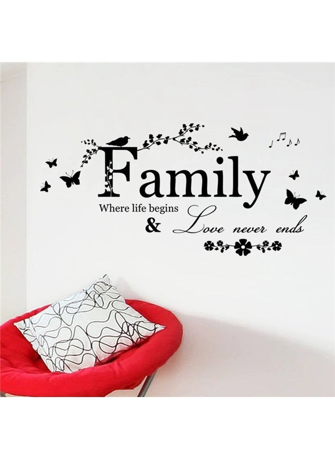yongsheng Removable Wall Sticker Multicolour 20x57cm, Family Letter Quote Removable Vinyl Decal Art Mural Home Decor Wall Stickers  - Image 2