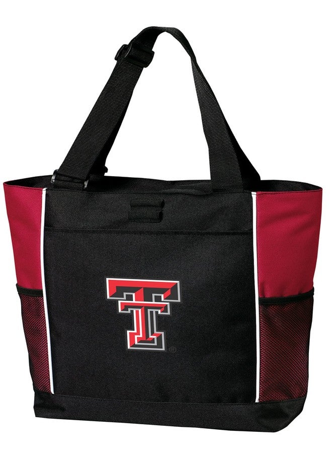 Broad Bay Texas Tech Tote Bags Red Texas Tech Red Raiders Totes Beach Travel - Image 1