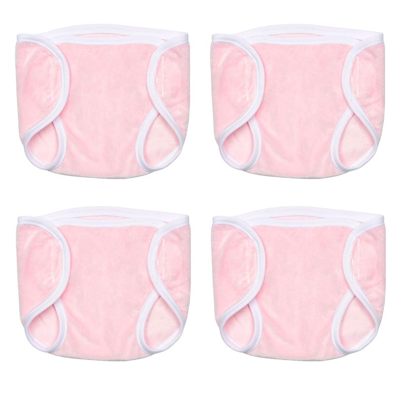 TatuDoll 4 Pink Pairs Reborn Baby Dolls Diapers Underpants Accessories for 1823 inch Baby Dolls Newborn Underwear Diapers Reusable Washable 4 Pink - Image 3