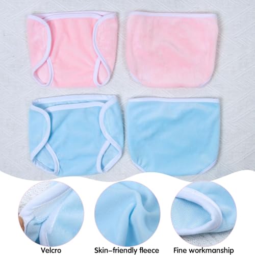 TatuDoll 4 Pink Pairs Reborn Baby Dolls Diapers Underpants Accessories for 1823 inch Baby Dolls Newborn Underwear Diapers Reusable Washable 4 Pink - Image 5