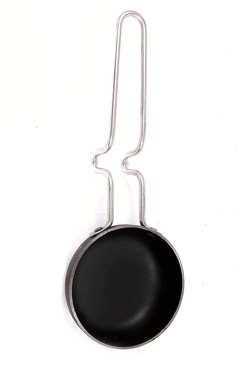 SVDK Iron Tadka Pan Aluminum Pan with Steel Handle 4 Inch 10 cm - Image 2