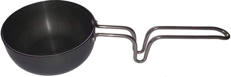 SVDK Iron Tadka Pan Aluminum Pan with Steel Handle 4 Inch 10 cm - Image 1