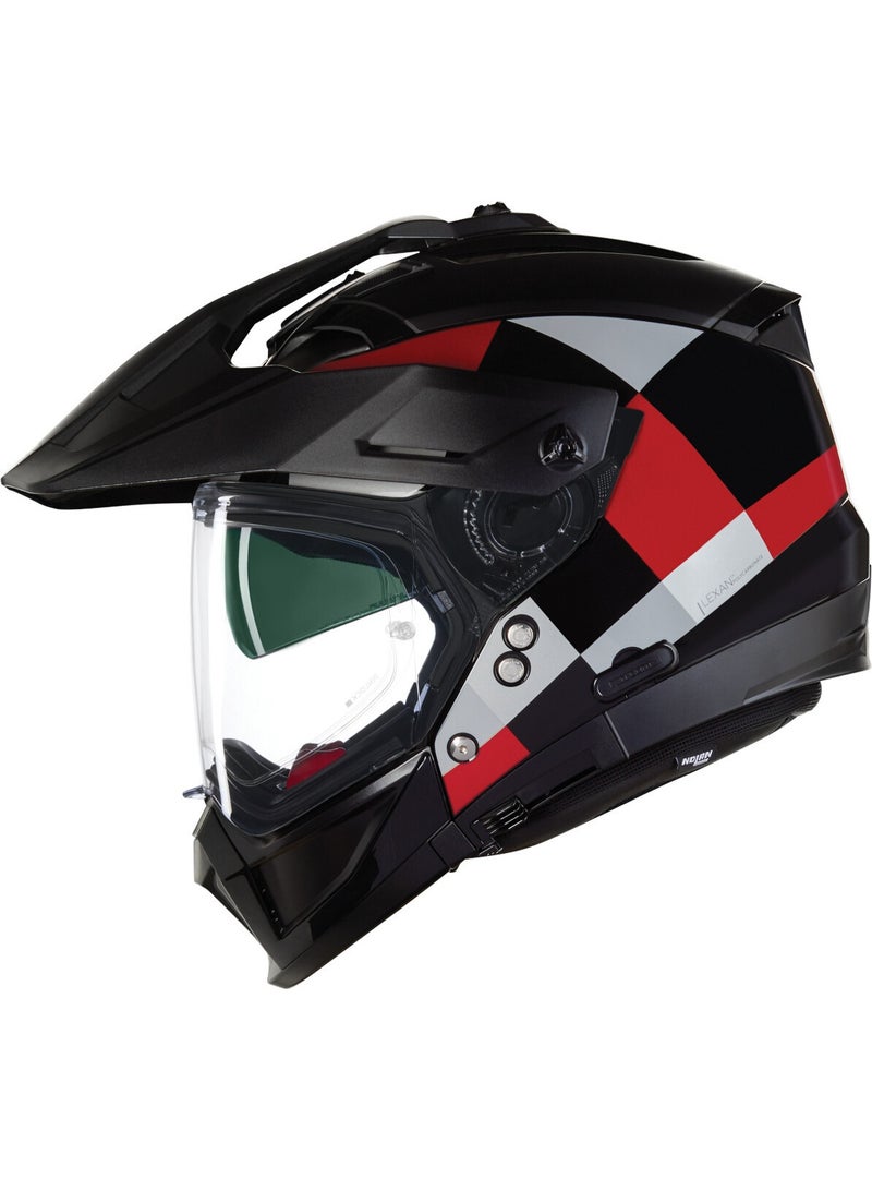 Nolan N70-2 X  06 RUVIDO BLACK  GRAY  RED GLOSSY  Helmet - Image 2