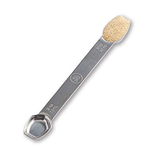 AllSpice Stainless Steel Double Sided Measuring Spoon- 1/2 Teaspoon and 1/4 Teaspoon - Image 1