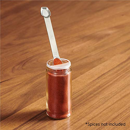 AllSpice Stainless Steel Double Sided Measuring Spoon- 1/2 Teaspoon and 1/4 Teaspoon - Image 2