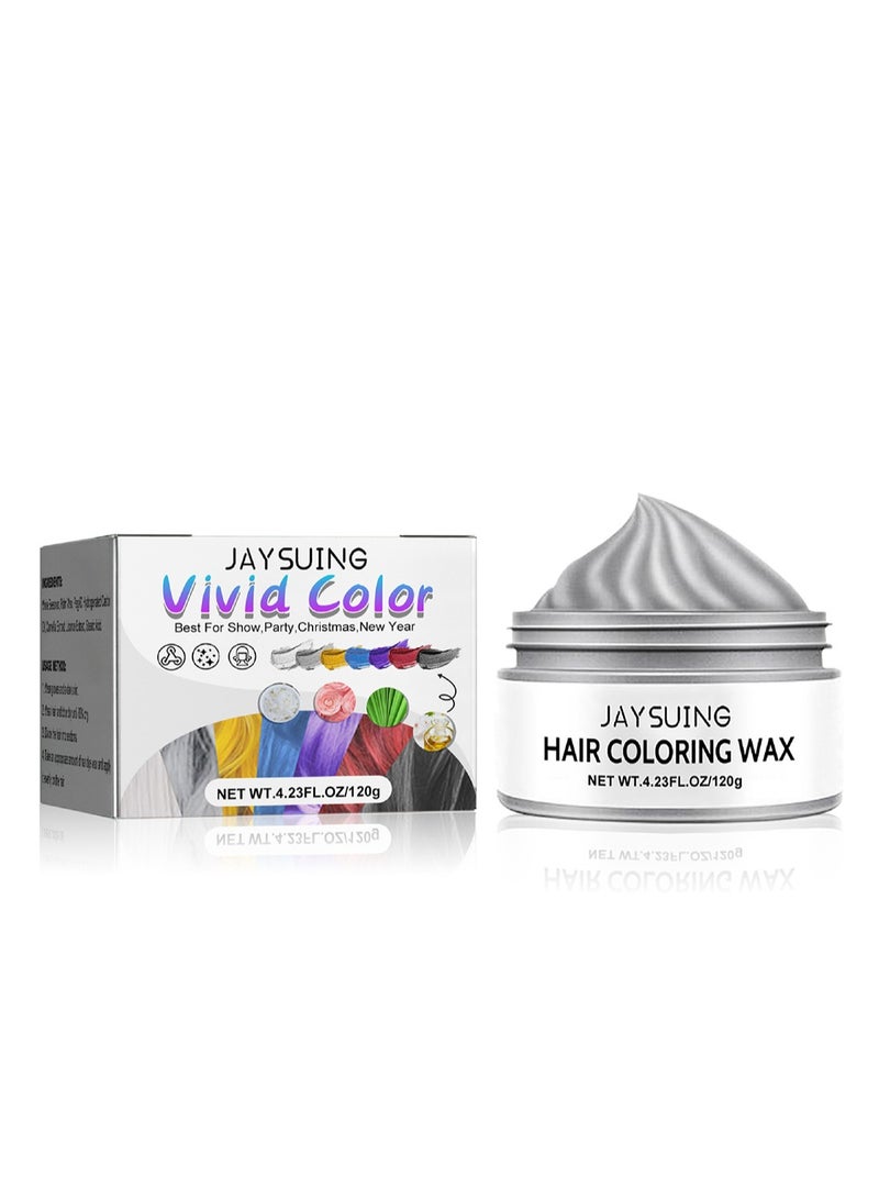 Jaysuing Hair Coloring Wax, Hair Color Cream, Long Lasting Easy to Apply Natural Washable Temporary Hair Dye Color Wax for Cosplay Festival School Parties and Fashion Events 120g - Image 1