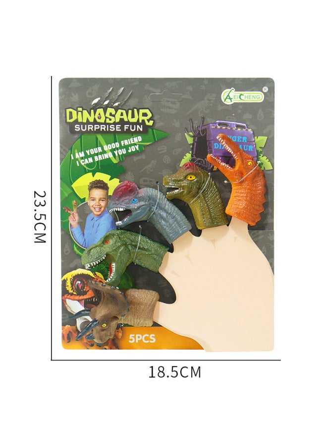 Children's Finger Doll High Simulation Tyrannosaurus Rex Model Soft Glue Thumb Dinosaur Children's Toy 3-6 Years Old Toy-Color:Finger Dinosaur A - Image 5