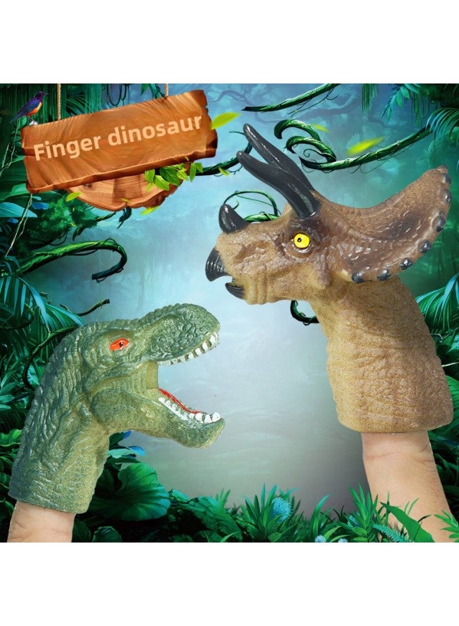 Children's Finger Doll High Simulation Tyrannosaurus Rex Model Soft Glue Thumb Dinosaur Children's Toy 3-6 Years Old Toy-Color:Finger Dinosaur A - Image 3
