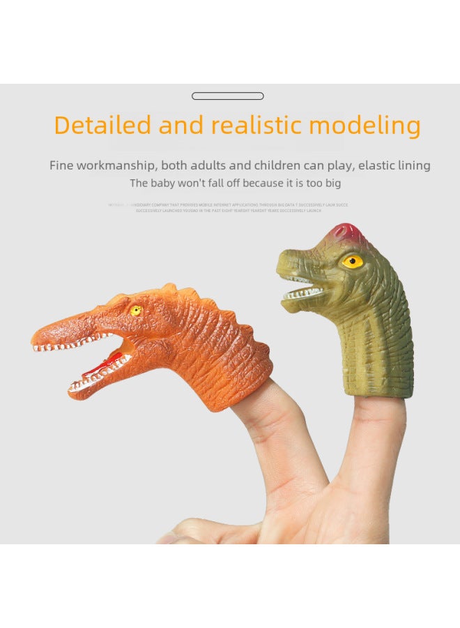 Children's Finger Doll High Simulation Tyrannosaurus Rex Model Soft Glue Thumb Dinosaur Children's Toy 3-6 Years Old Toy-Color:Finger Dinosaur A - Image 4