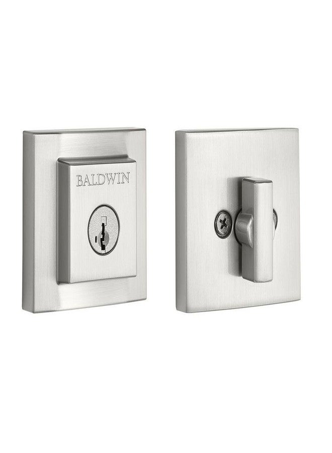 بالدوين قفل باب Baldwin 380SDB 15 SMT CP RCAL Prestige Spyglass أحادي الأسطوانة مزود بمفتاح ذكي، مطلي بالنيكل المصقول - Image 1