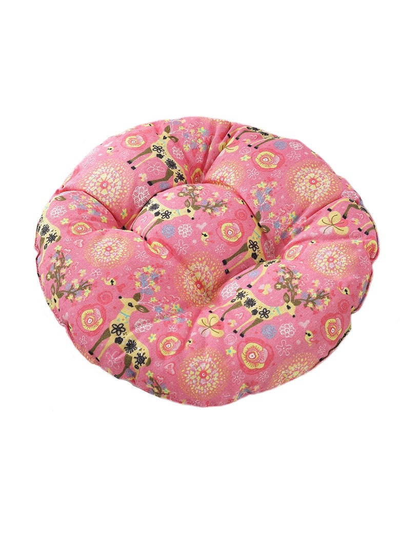 Anna Comfortable Home Office Cotton-Linen Breathable Round Chair Cushion - Image 1