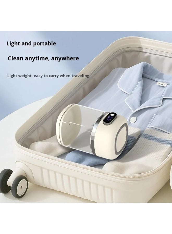 غسالة صغيرة سعة 1 لتر - غسالة محمولة صغيرة الحجم بسرعة دوران 1000 دورة في الدقيقة، هيكل خفيف الوزن من مادة ABS، مثالية للملابس الصغيرة، وغسيل ملابس الأطفال، والسفر، والاستخدام في الشقق - Image 5