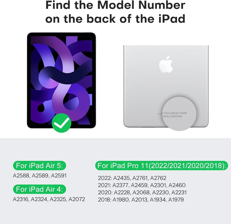 Omoton حماية شاشة لجهاز iPad Air الجيل 5 و 4 (Air 5/4، 10.9 بوصة، 2022/2020) و iPad Pro 11 بوصة (2022/2021/2020/2019) - زجاج مقسى، متوافق مع الحافظة، متوافق مع قلم أبل، عبوة من 2 - Image 3