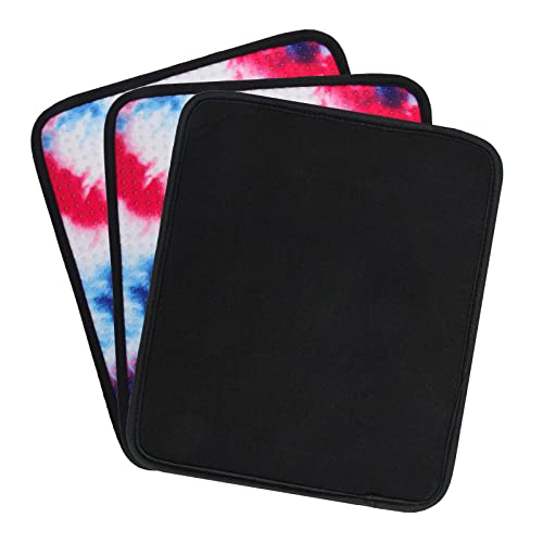 Anglekai 3 Pack Bowling Ball Towels, 10" x 8" Microfiber Bowling Shammy Accessories with Easy-Grip Dots Non-Slip (Colorful) - Image 1