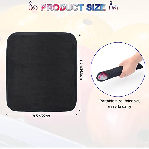 Anglekai 3 Pack Bowling Ball Towels, 10" x 8" Microfiber Bowling Shammy Accessories with Easy-Grip Dots Non-Slip (Colorful) - Image 2