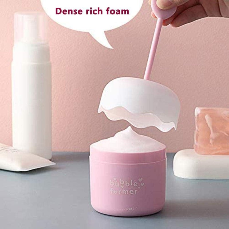 YOSOO Foamer Cup, Portable Manual Foaming Cleanser Cup for Thick Cleanser, Skin Care Tool, Face Cleanser Foam Maker, Travel-Friendly (Pink) - Image 4