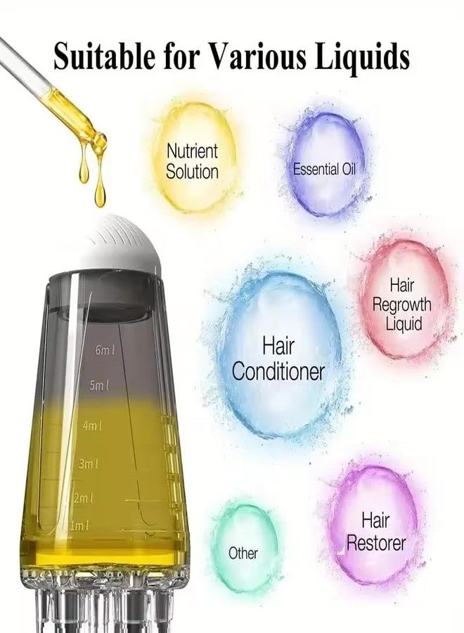 SQUICKLE Scalp Applicator Comb || Smooth Root Comb Applicator Bottle For Scalp Oil, Anti Hair Loss Lotion Dispenser || Anti-Leak, 6Ml Scale Control, Salon Care, Oily & Greasy Hair (Scalp Applicator) - Image 5