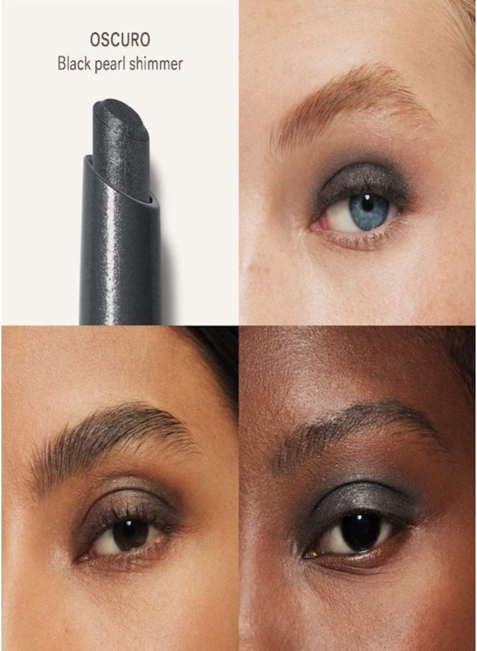 ILIA Eye Stylus Shadow Stick – Long-Lasting Cream Eyeshadow 1.5 g | Oscuro - shimmer black pearl - Image 3
