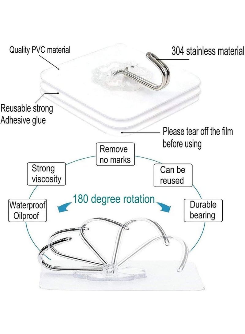 ECVV 15 Transparent Strong Suction Hooks for Home Kitchen Bathroom - Image 3