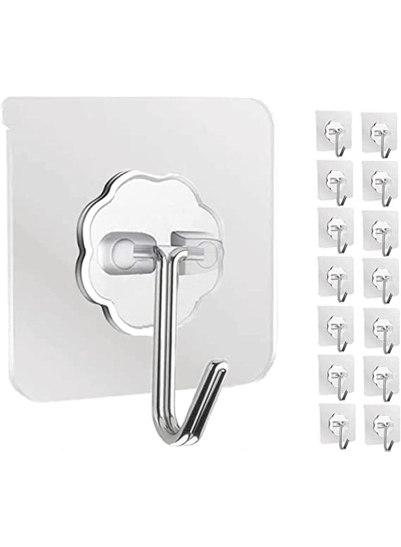 ECVV 15 Transparent Strong Suction Hooks for Home Kitchen Bathroom - Image 1