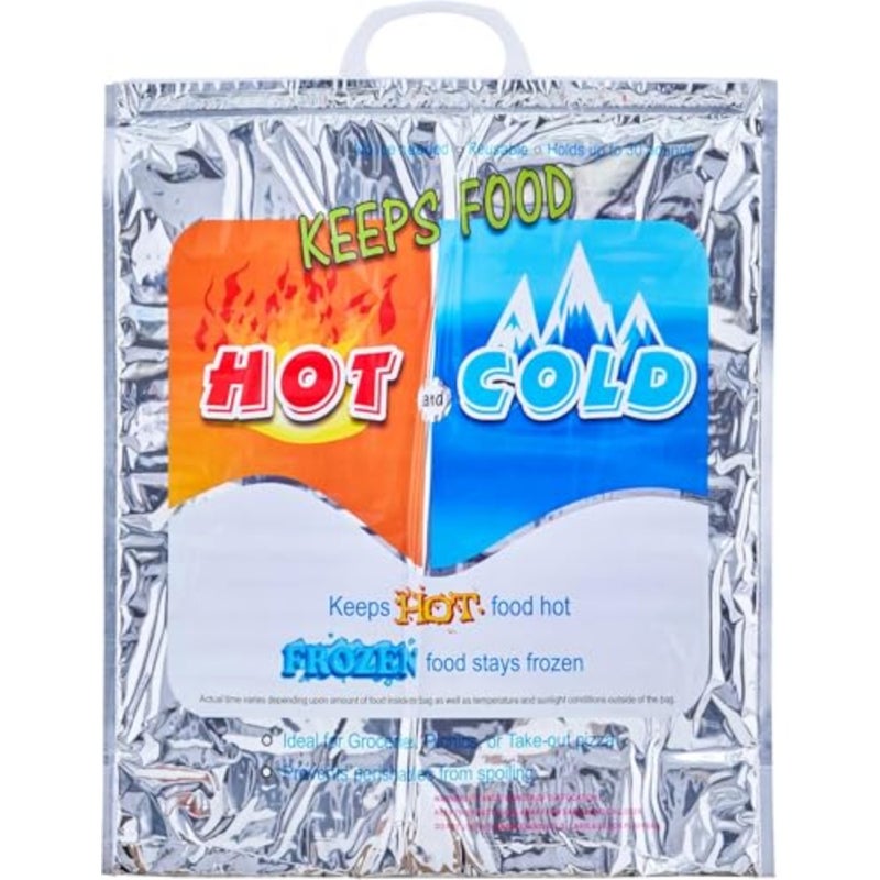Hot and Cold Insulated Food Delivery Bag, Reinforced Thermal Cooler Bag for Grocery Shopping and Food Storage, Leak-Resistant Disposable Thermal Lunch Bag for Hot and Frozen Food Transport - Image 1