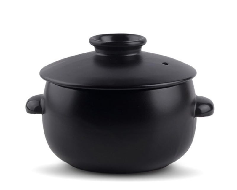 BALWOO Korean Earthenware Pot Ttukbaegi Ceramic Clay Cooking Pot Petalite Casserole Heat Resistant Ceramic Pot ZeroCrack Stone Bowl Stockpot Soup Cookware Medium