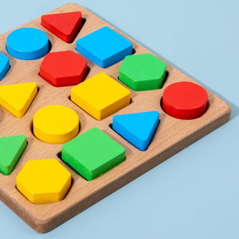 Geometric Puzzle: Colorful Varied Shape Pieces - Decomposition Learning For Shape & Color Recognition, Enhance Visual Spatial Skills & Creativity For Preschool Kids - Image 2