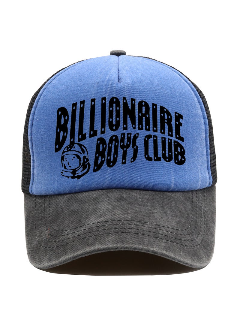 Generic - Crossborder Letter Print Baseball Cap Mesh Trucker Hat Sapphire Blue - Image 1